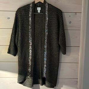 CHICO’S size 1 Olive green Cardigan
